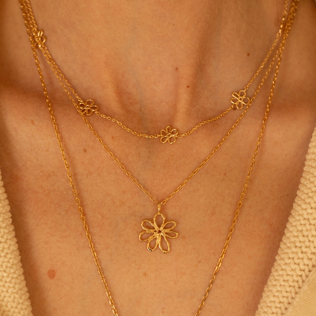 Collier Justine - Multi-Fleurs