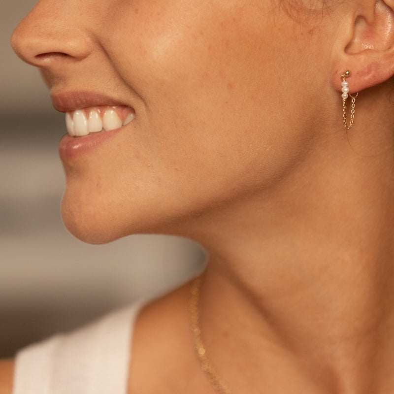 Boucle oreille plaque or prudence