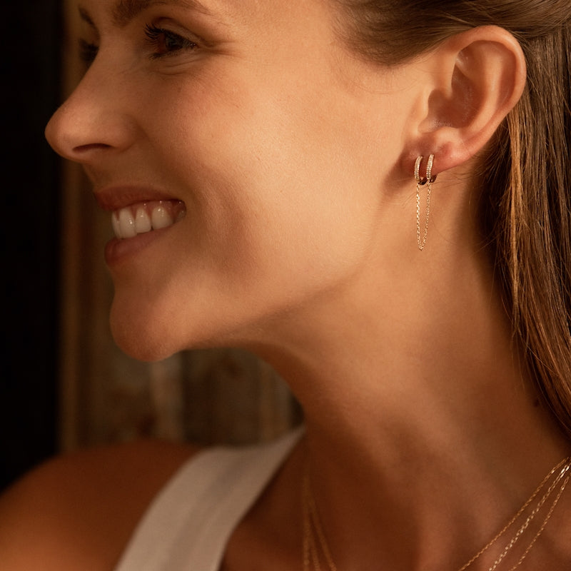 Boucle oreille plaque or valentine unite