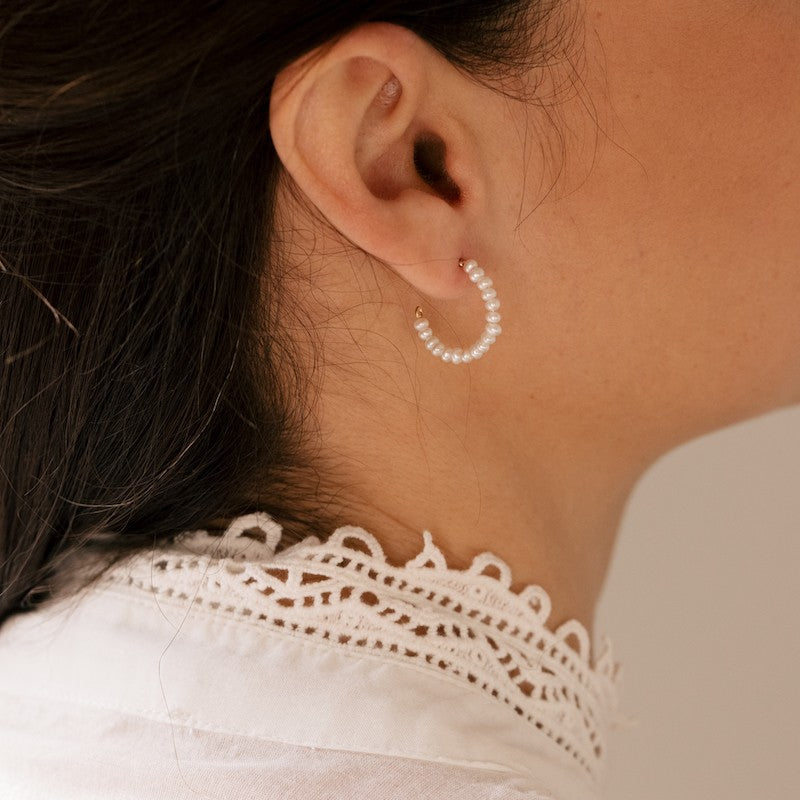 Boucle oreille plaque or ysalis