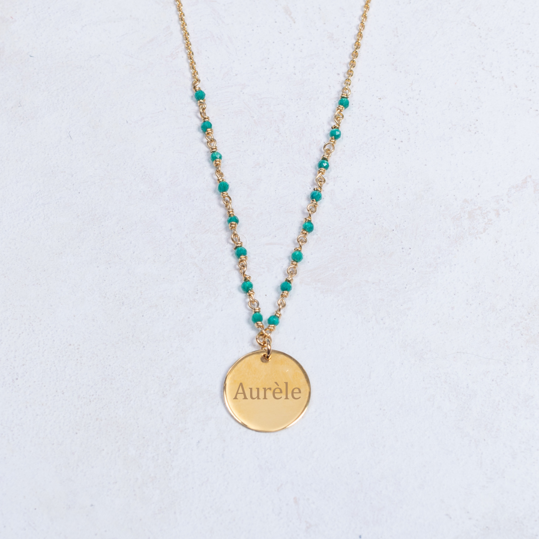 Collier Capucine - Vert - Personnalisable