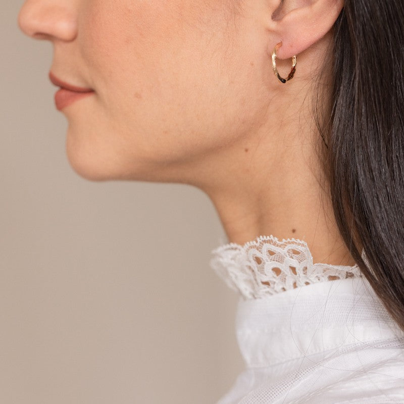 Boucles oreilles plaque or arnaud