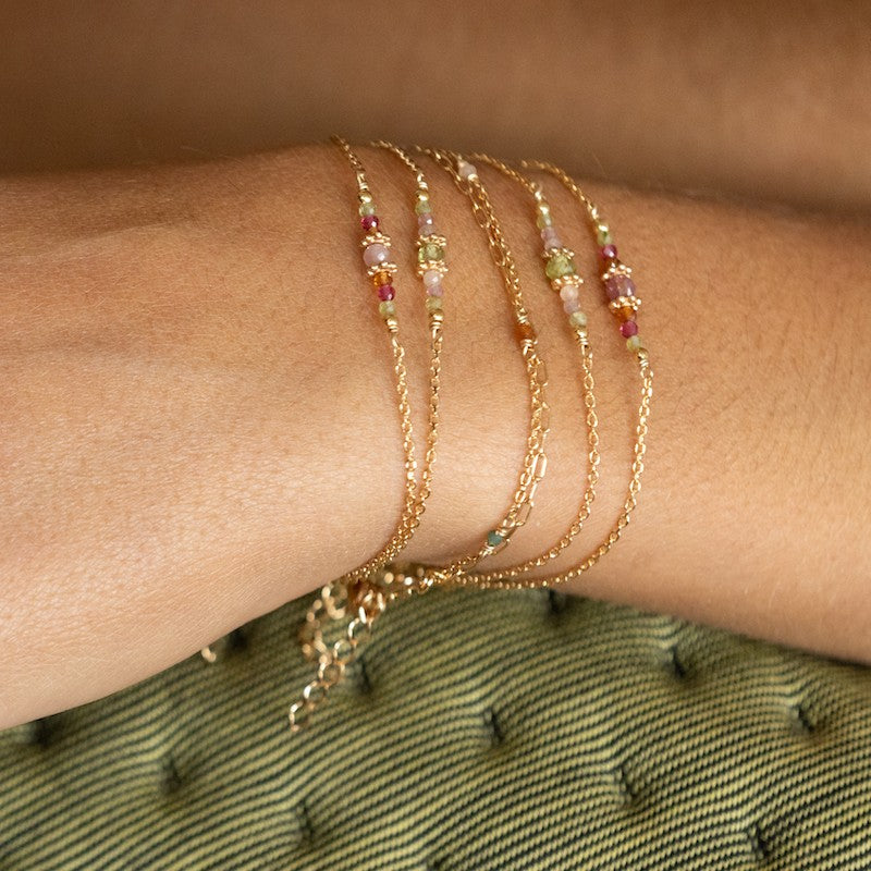 Bracelet plaque or eglantine olive