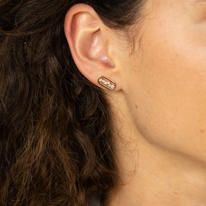 Boucles oreilles plaque or atlas