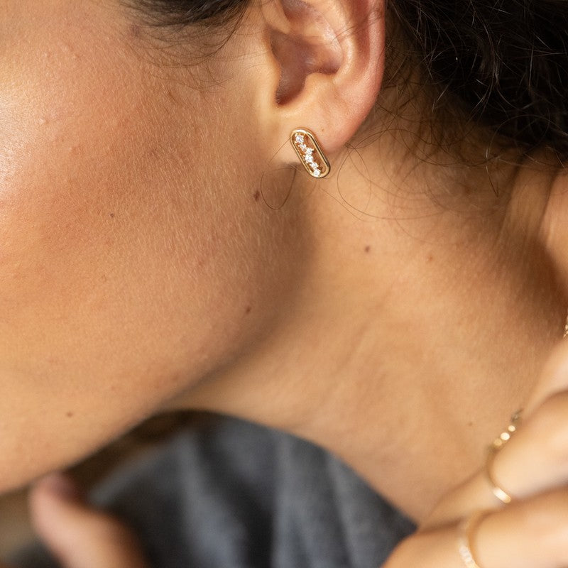 Boucles oreilles plaque or atlas