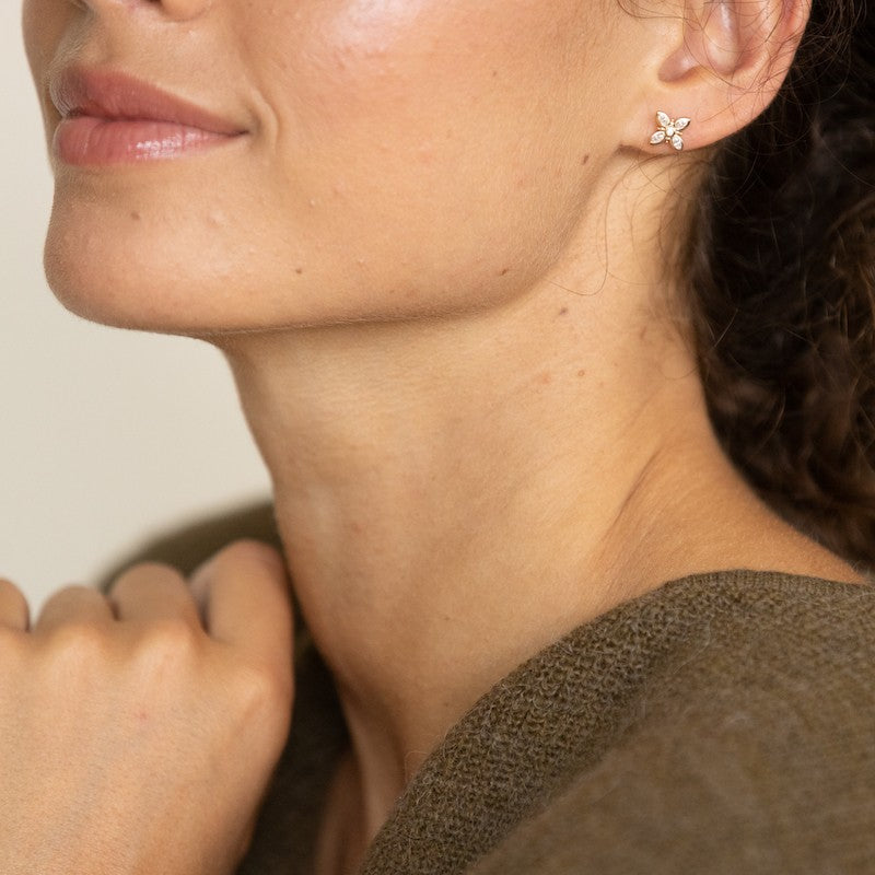 Boucles oreilles plaque or belinda