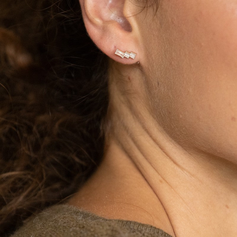 Boucles oreilles plaque or azenor