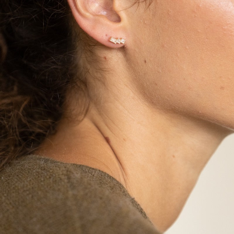 Boucles oreilles plaque or azenor