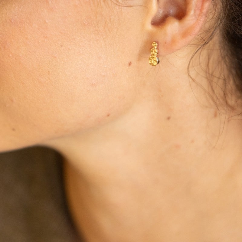 Boucles oreilles plaque or arsene