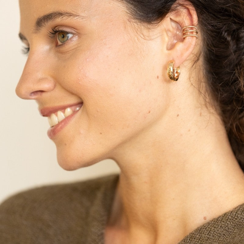 Earcuff plaque or pierre torsade