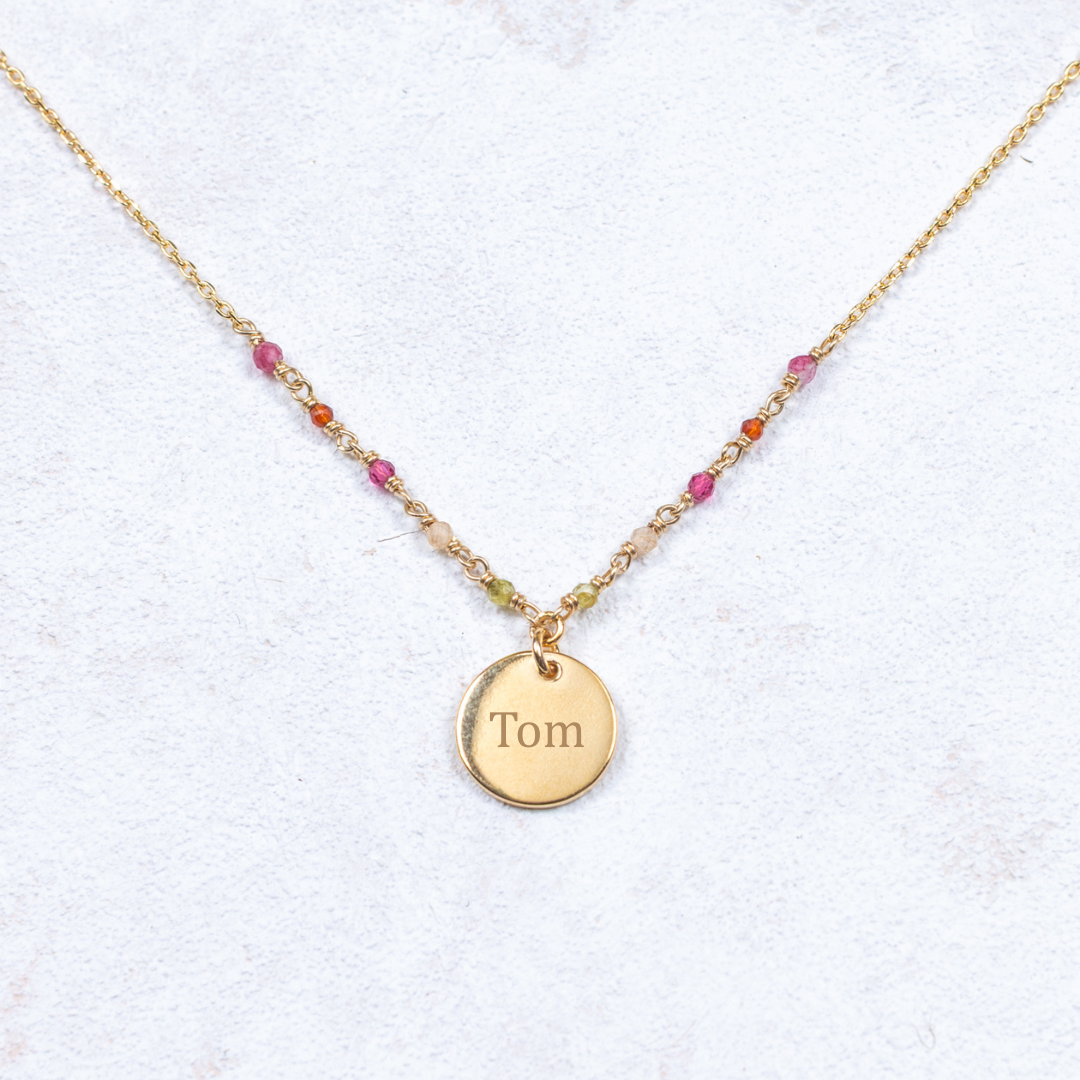 Collier Capucine - Martelé - Agrumes - Personnalisable