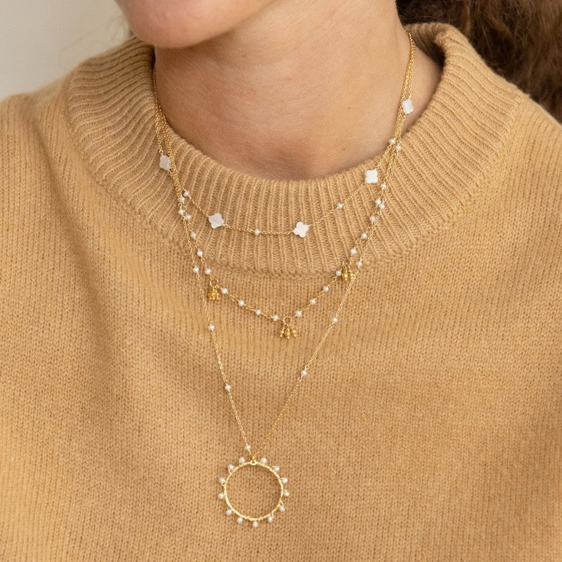 Collier plaque or felicie