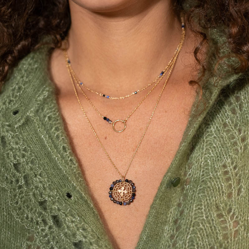 Collier plaque or estelle crepuscule