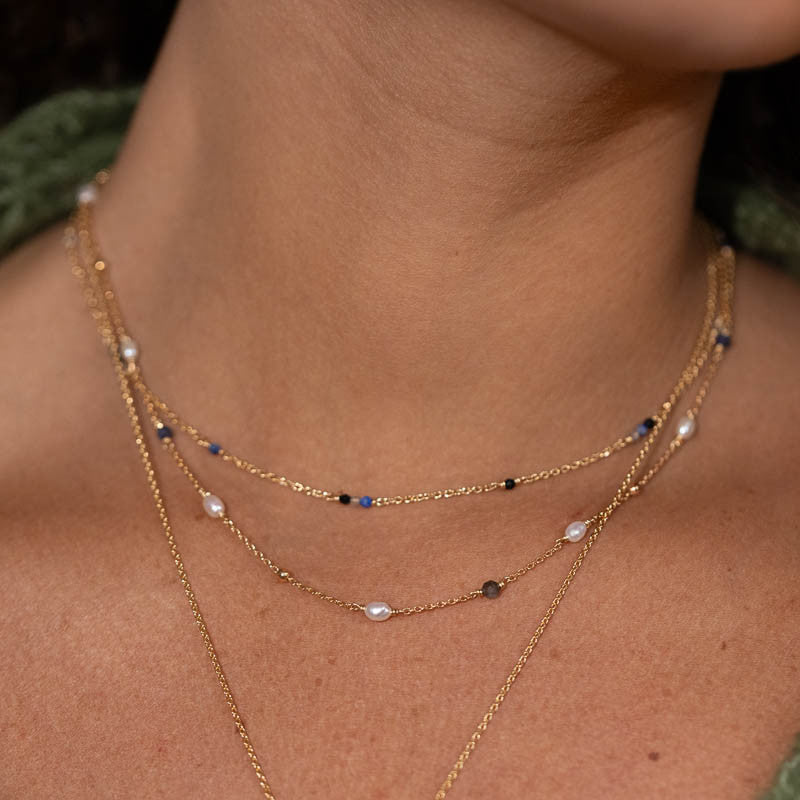 Collier plaque or estelle crepuscule