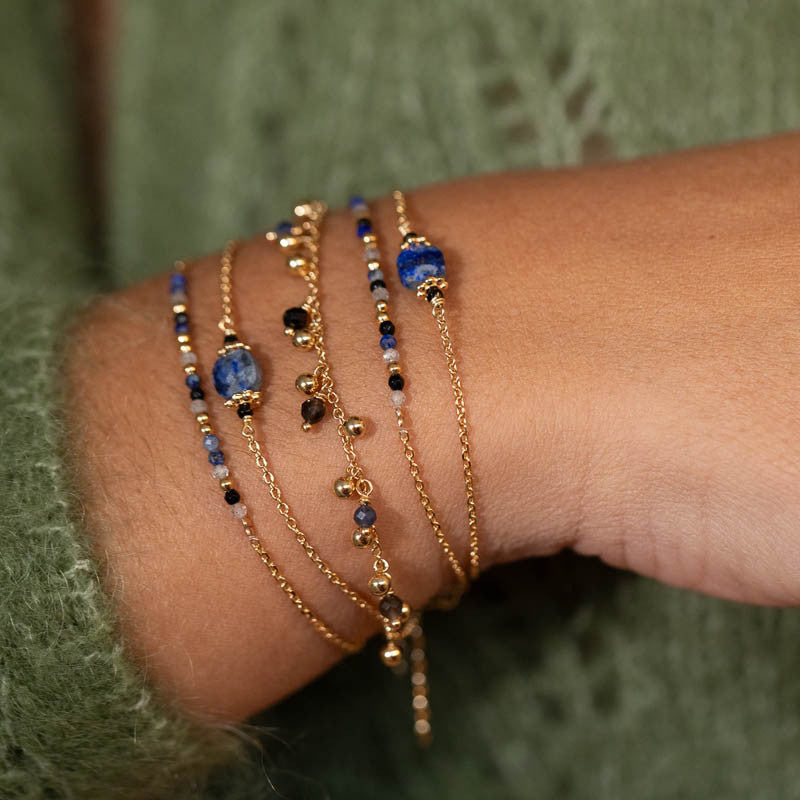 Bracelet plaque or clementine crepuscule