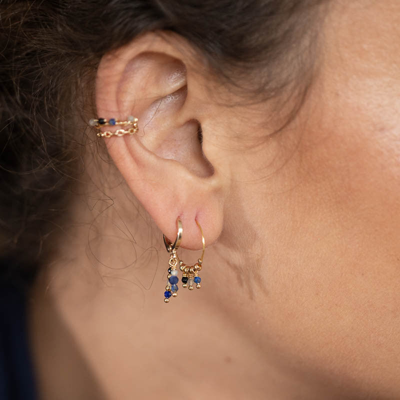 Boucles oreilles plaque or eliette crepuscule