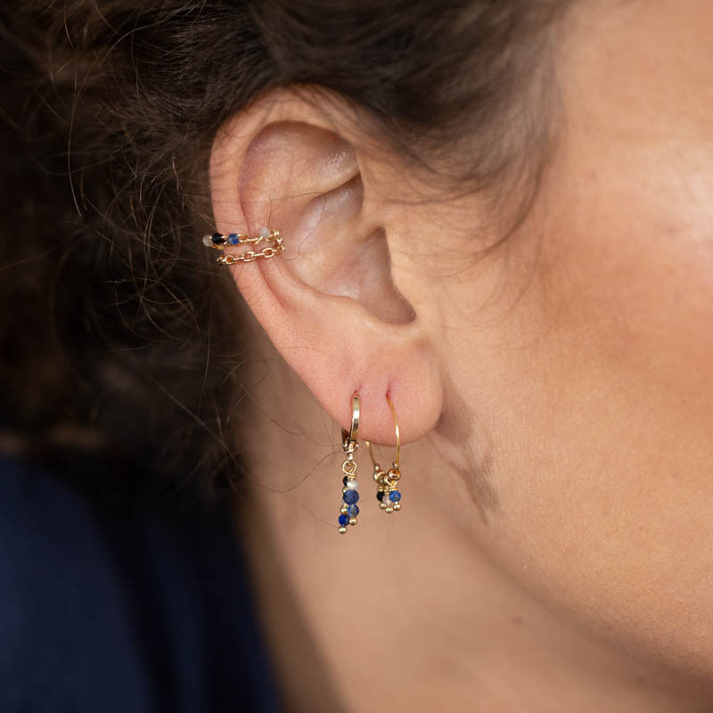 Boucle oreille plaque or suzanne crepuscule unite