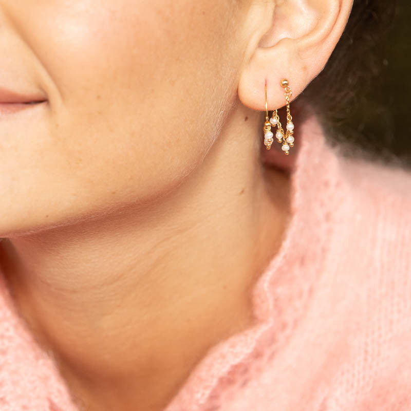 Boucles oreilles plaque or eliette