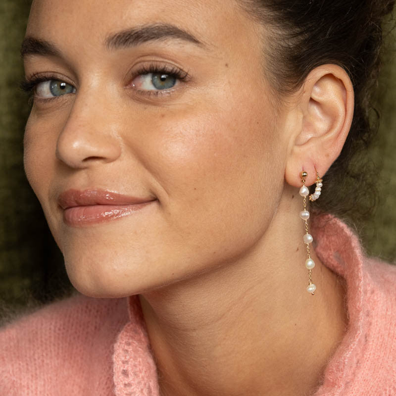 Boucles oreilles plaque or caroline