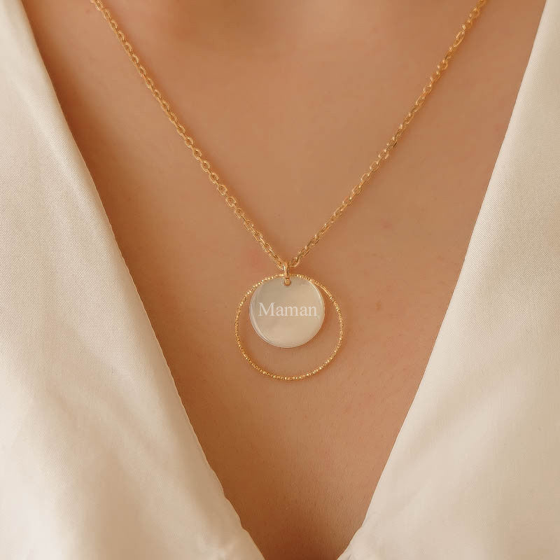 Collier plaque or juliette