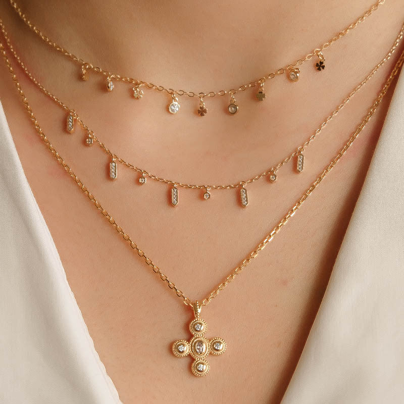 Collier plaque or selina