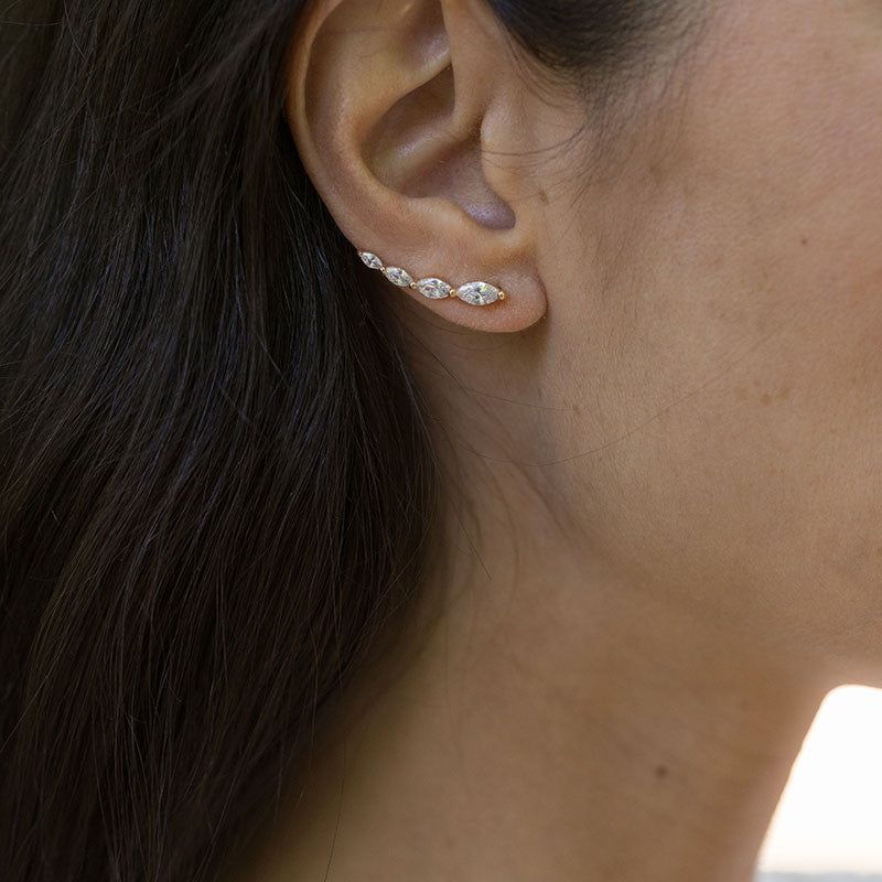 Boucles oreilles plaque or aphelie