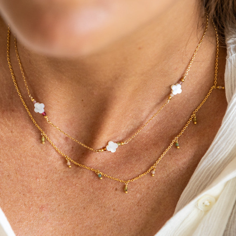 Collier plaque or marco olive