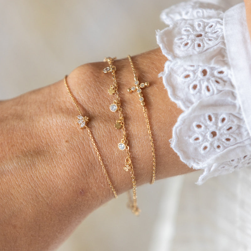 Bracelet plaque or eliana