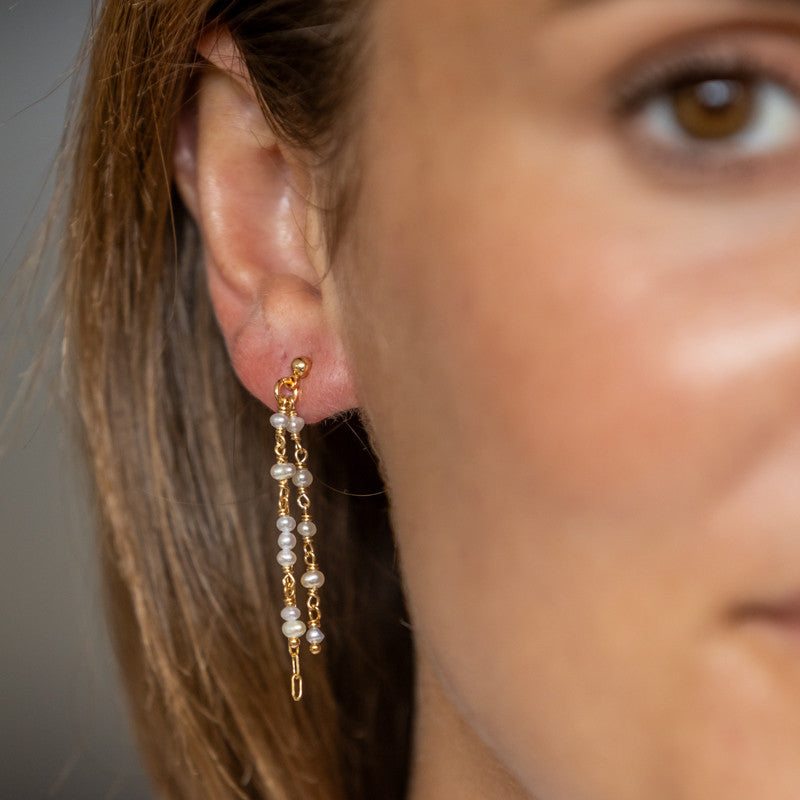 Boucles oreilles plaque or marcel