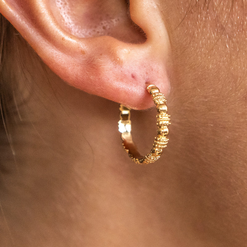 Boucles oreilles plaque or merlin