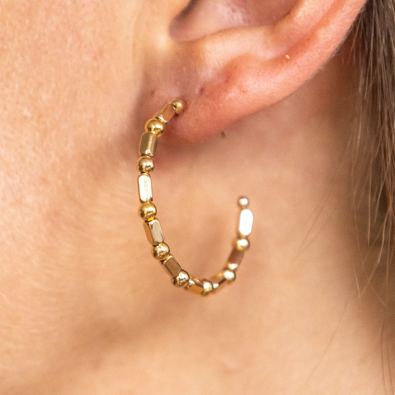 Boucles oreilles plaque or lola