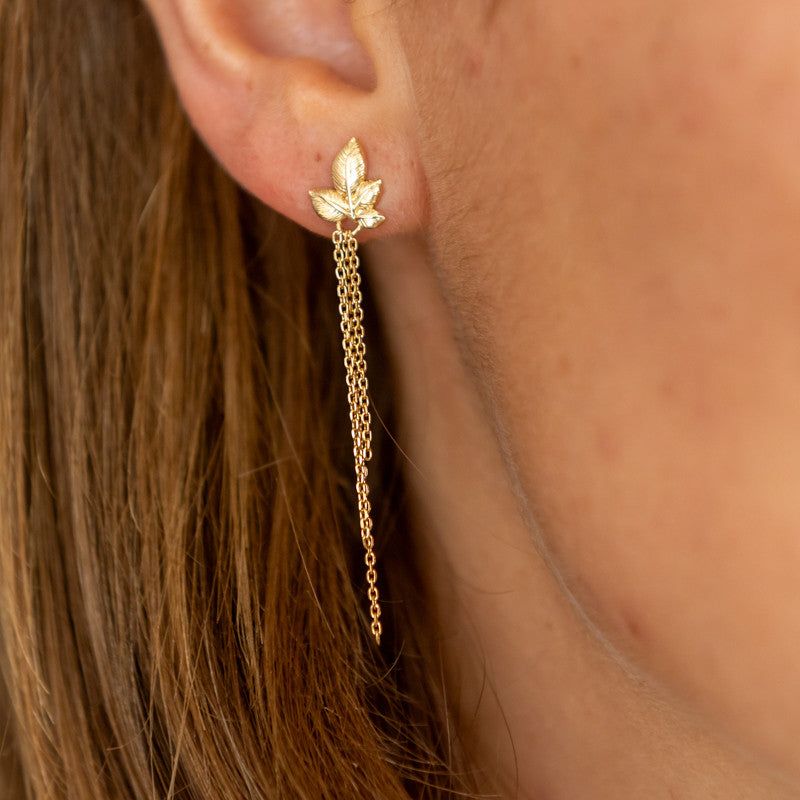 Boucles oreilles plaque or aymar