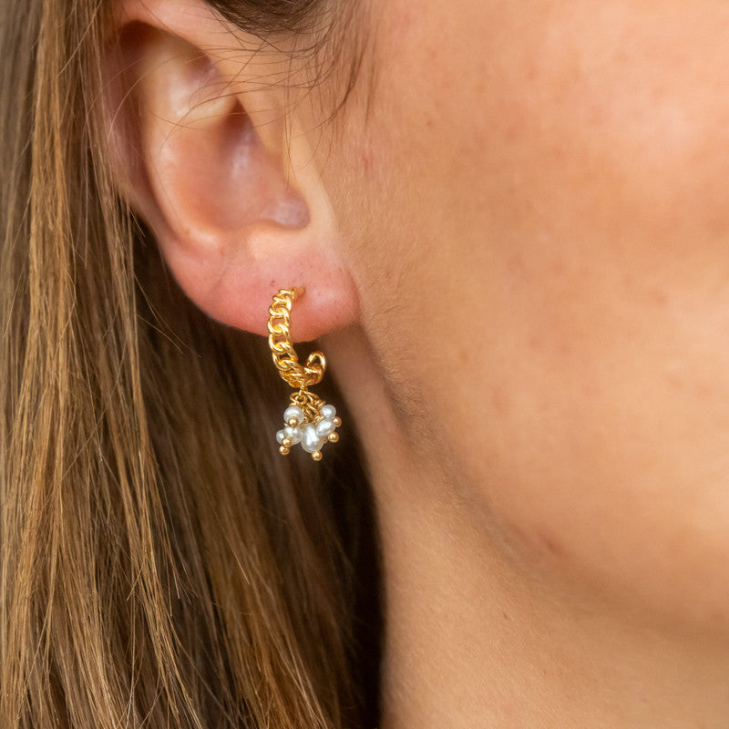 Boucles oreilles plaque or dario
