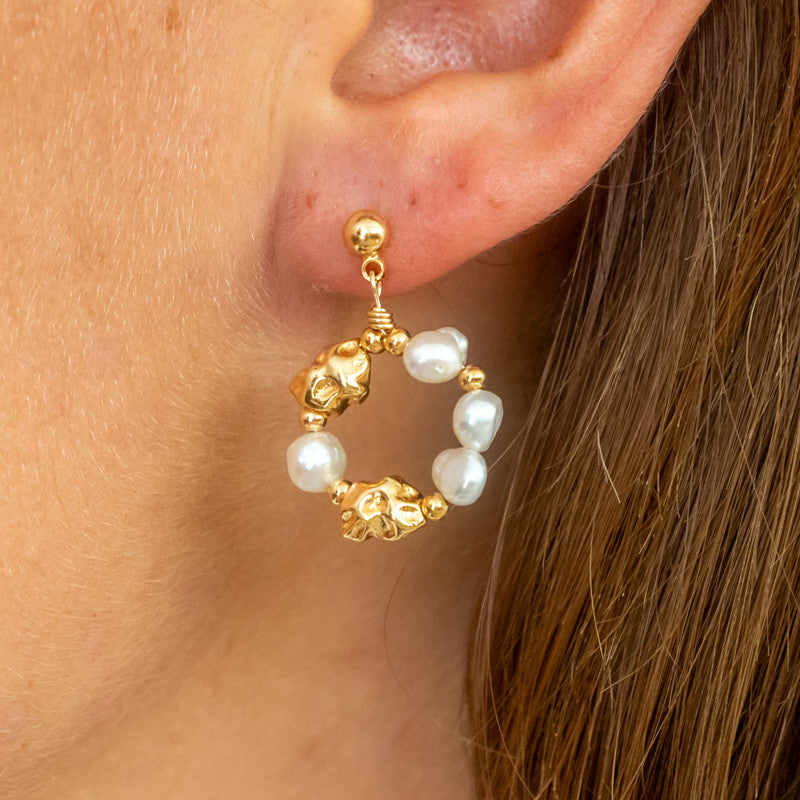 Boucles oreilles plaque or venus