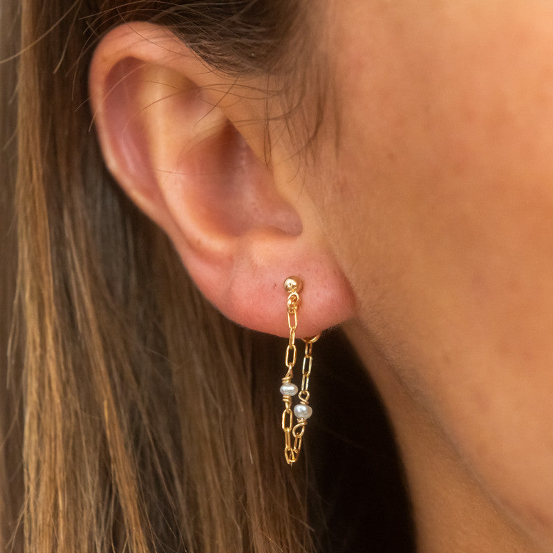 Boucles oreilles plaque or kalie