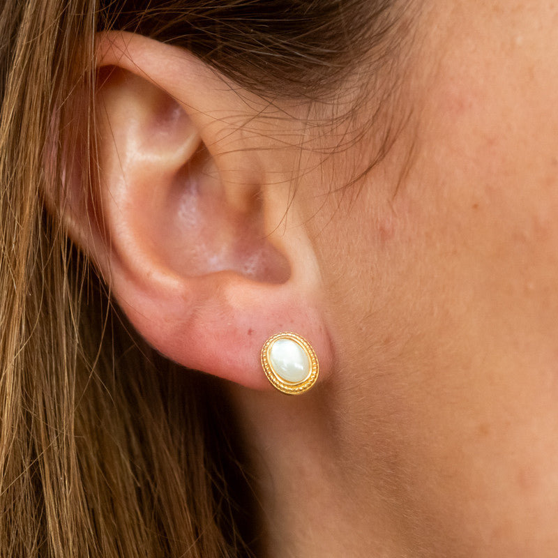 Boucles oreilles plaque or monna