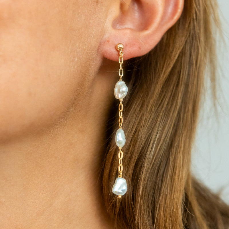 Boucles oreilles plaque or romy