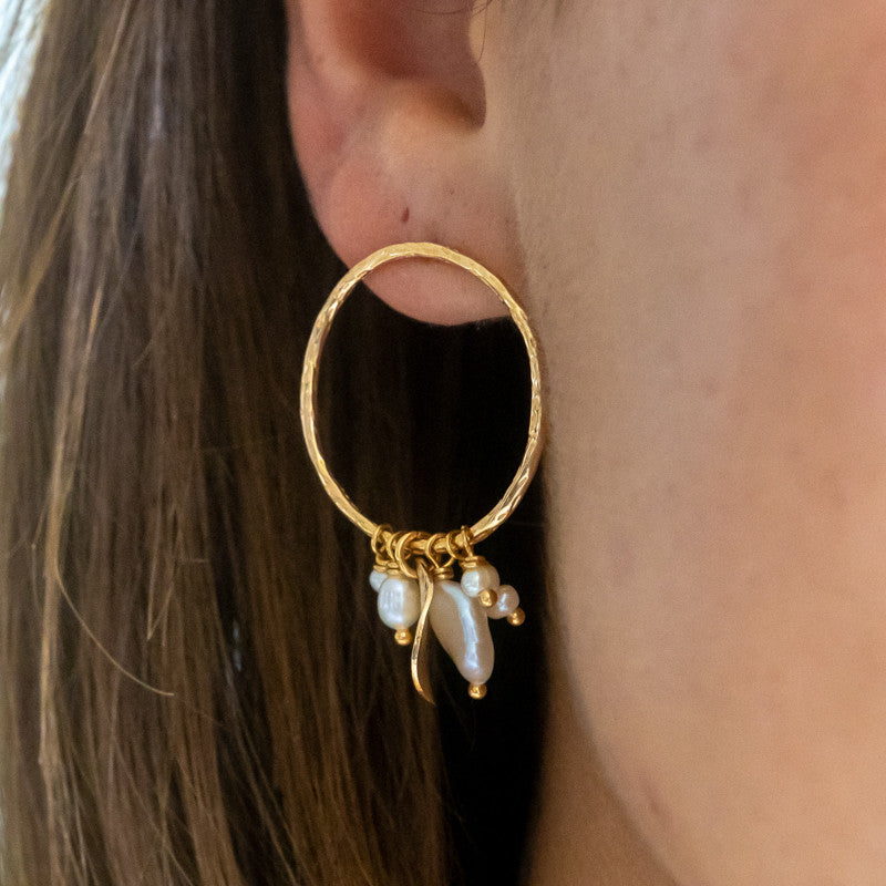 Boucles oreilles plaque or manon