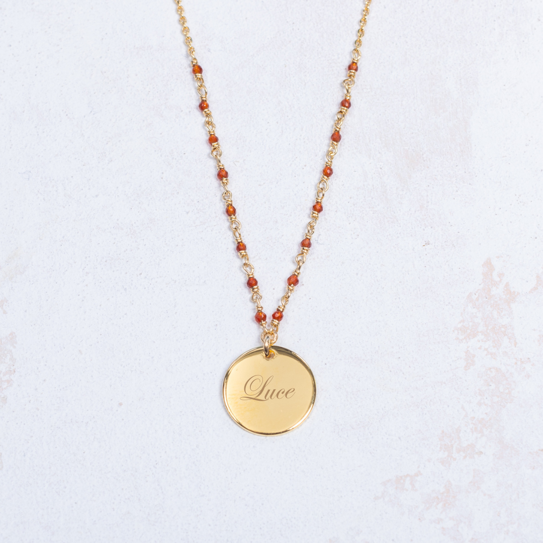 Collier Capucine - Rouille - Personnalisable