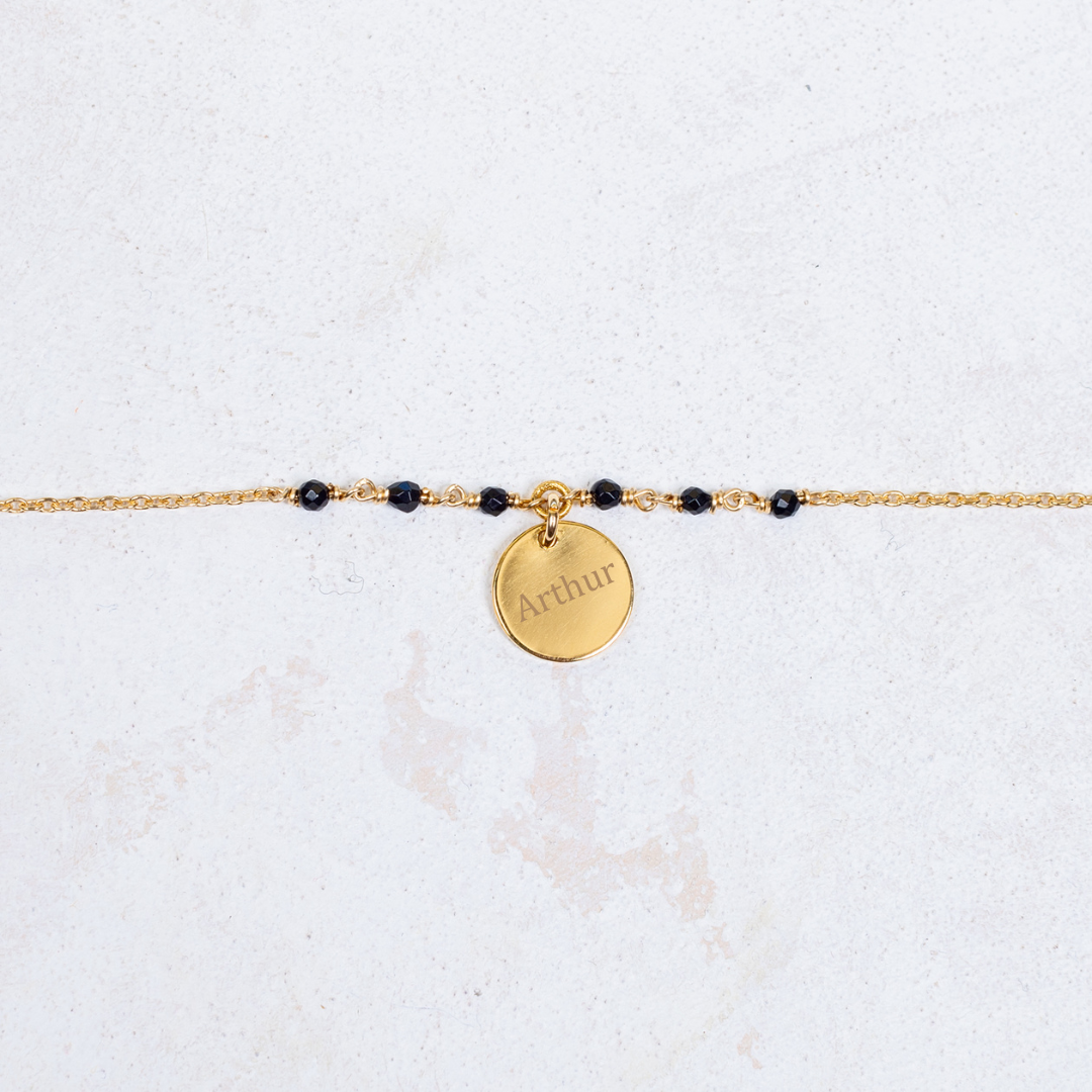 Bracelet Capucine - Noir - Personnalisable
