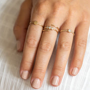 Bague plaque or robin personnalisable