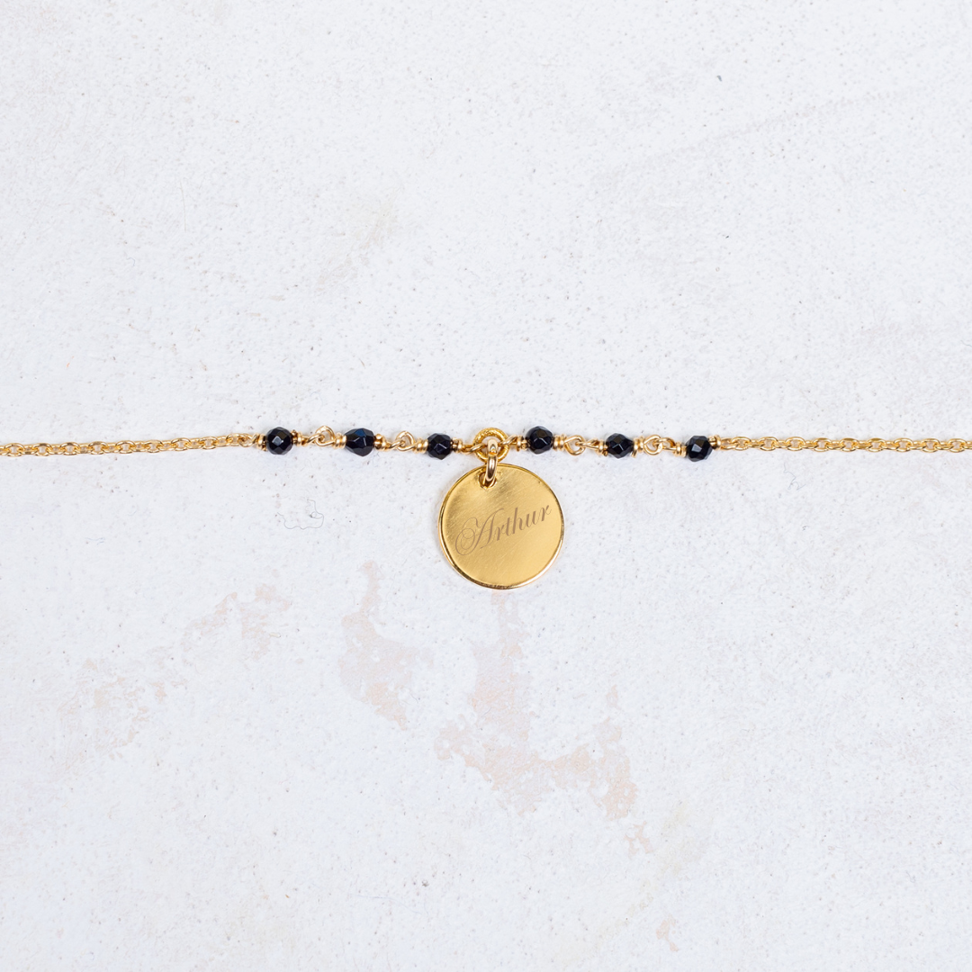 Bracelet Capucine - Noir - Personnalisable
