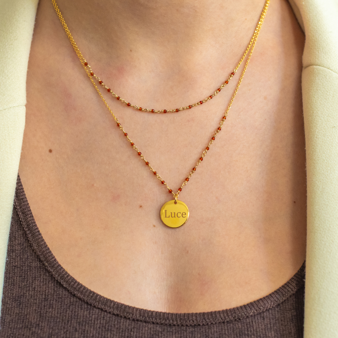 Collier Capucine - Rouille - Personnalisable