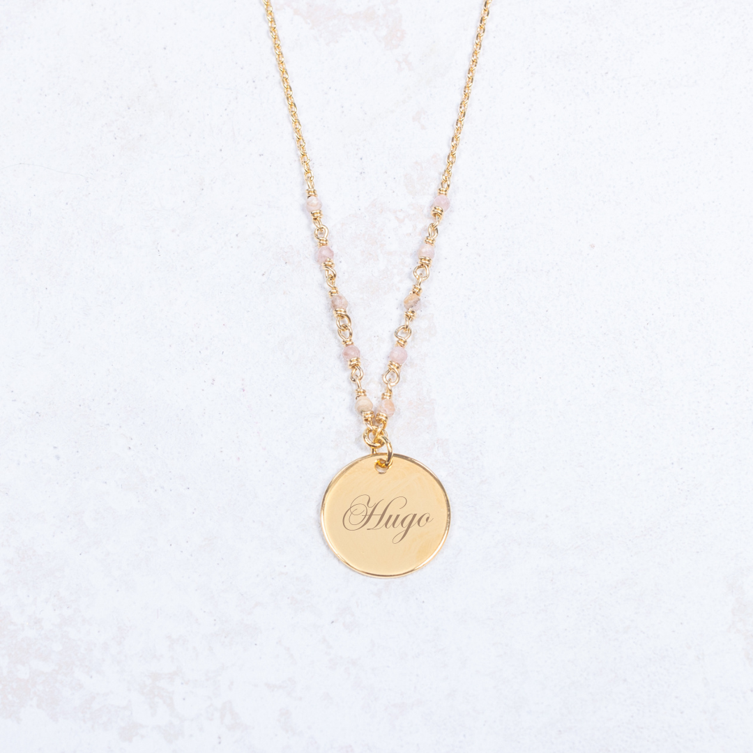 Collier Capucine - Vieux Rose - Personnalisable