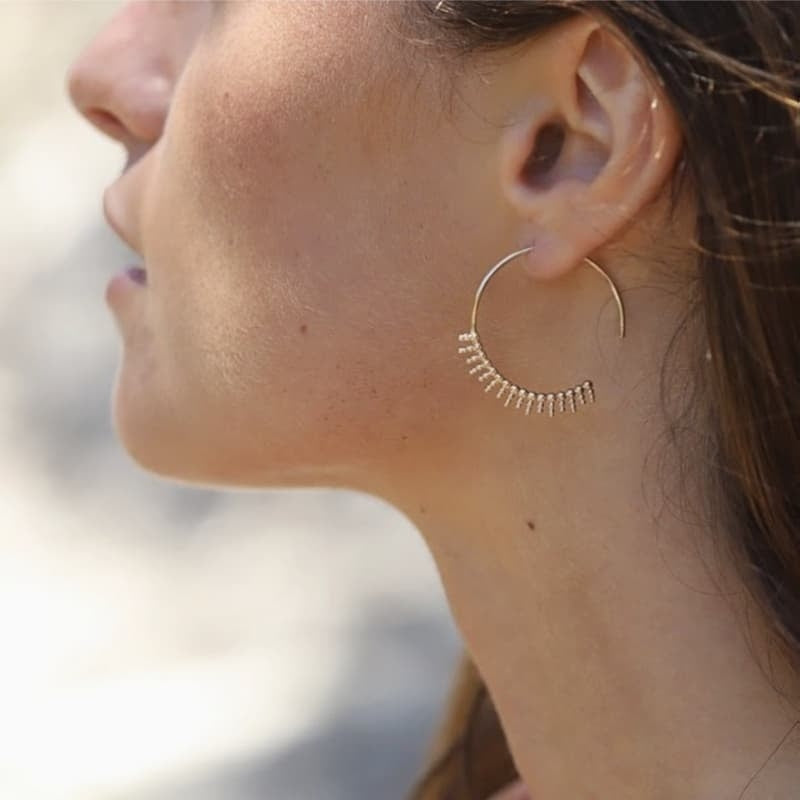 boucles héléna créoles ovales plaqué or