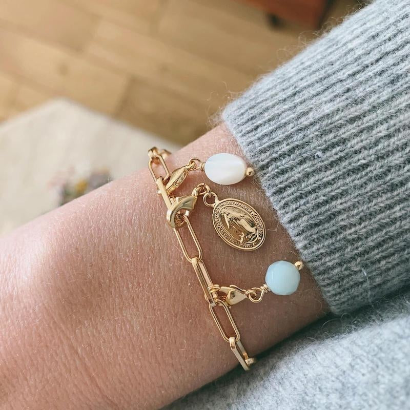 charm vierge miraculeuse plaqué or