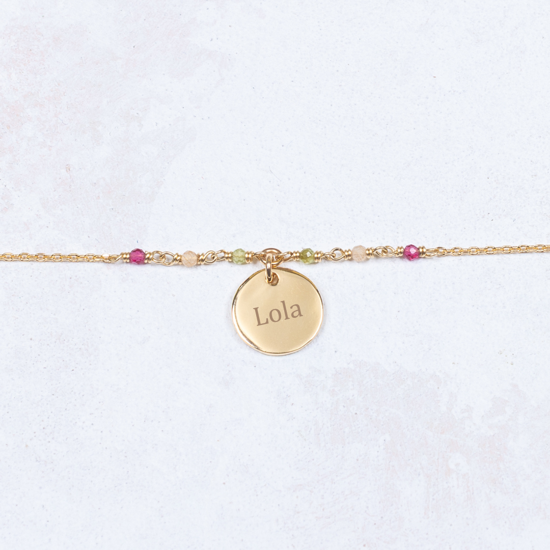 Bracelet Capucine - Martelé - Agrumes - Personnalisable