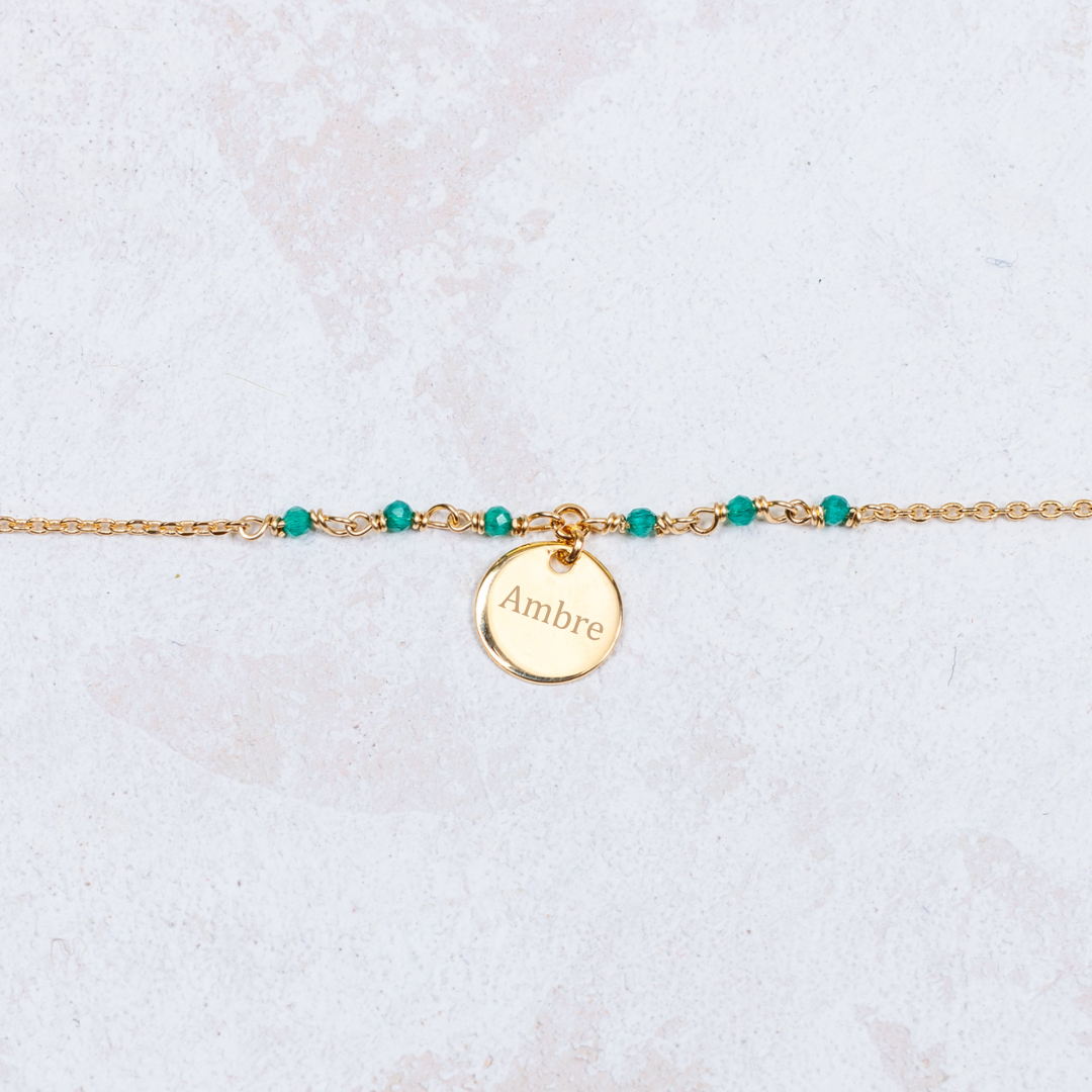 Bracelet Capucine - Vert - Personnalisable