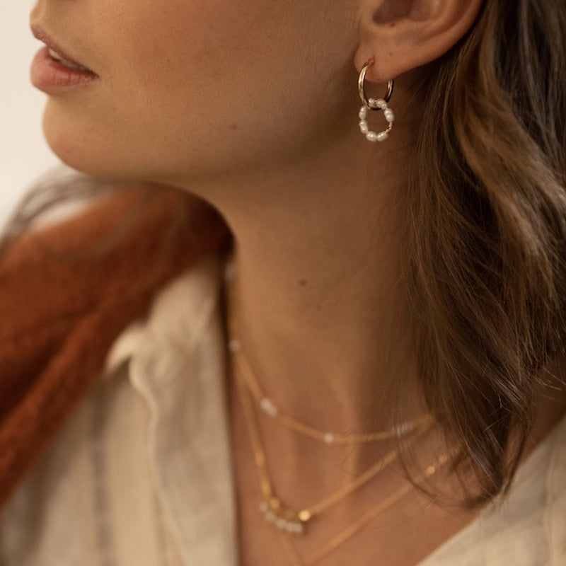 Boucles oreilles plaque or thais