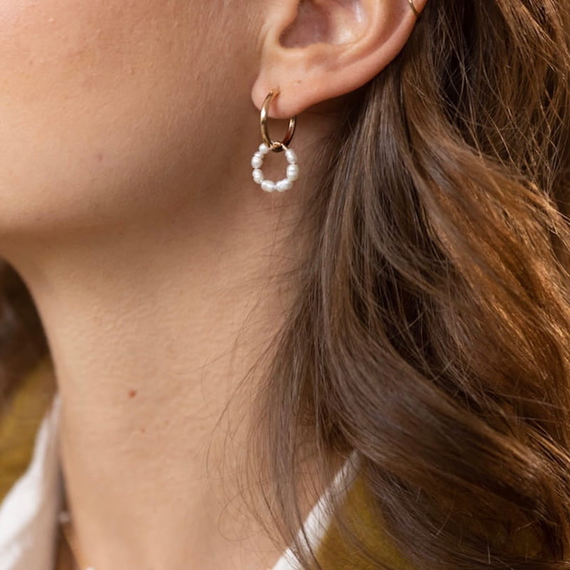 Boucles oreilles plaque or thais